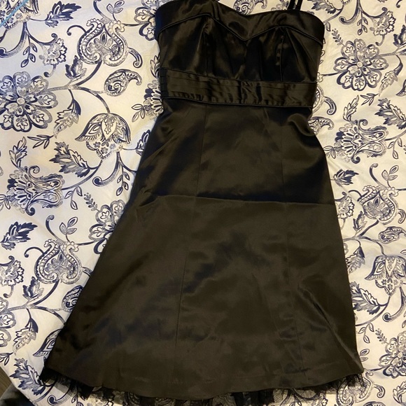 RW&CO Size 2, Black strapless Satine Cocktail Dress. Y2K, Party, evening dress. - Picture 5 of 12
